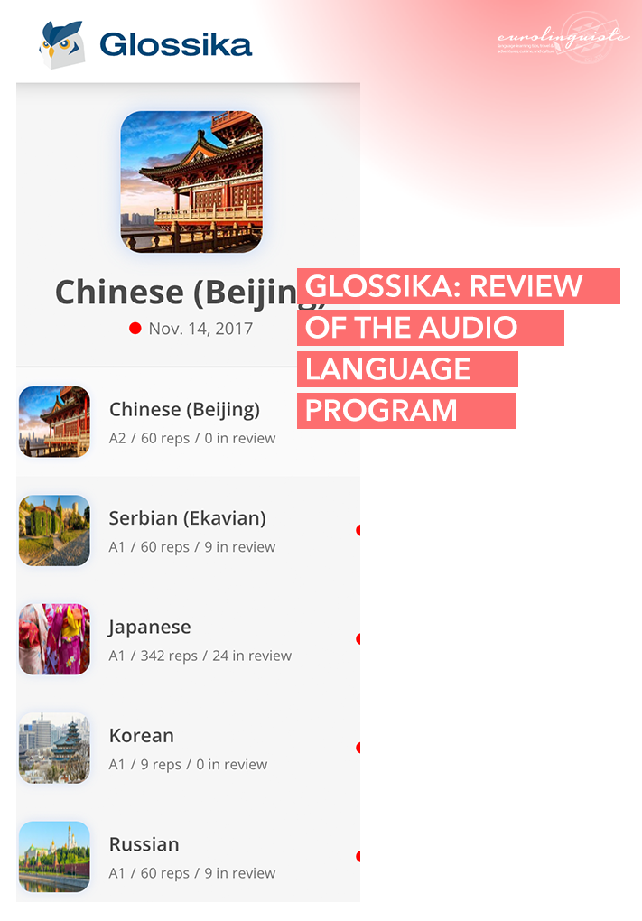 Glossika: Review of the audio language program