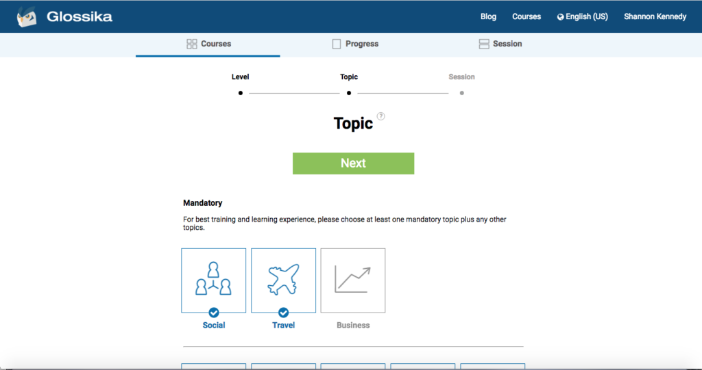 Glossika: Review of the audio language program